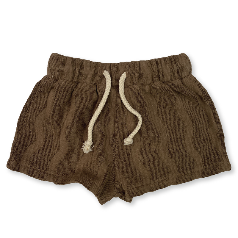 Terry Shorts - Wave Mud - Child Boutique