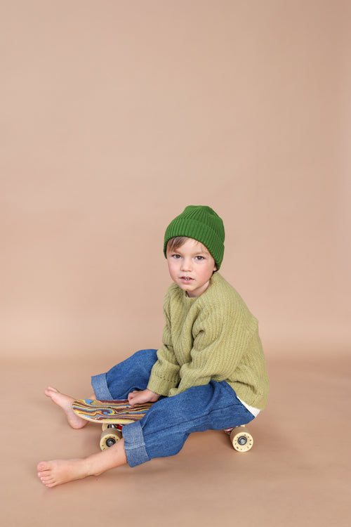 Merino Wool Pull Over - Sage - Child Boutique