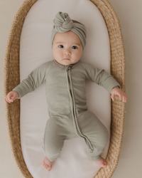 Organic Zip Suit - Sage