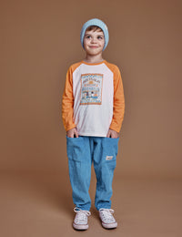 Milkbar Raglan Long Sleeve Top - Tangerine - Child Boutique