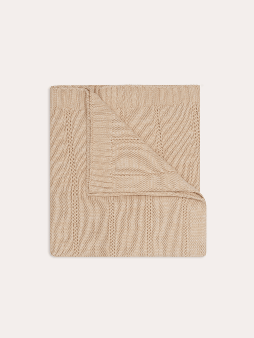 Knit Baby Blanket - Sand - Child Boutique