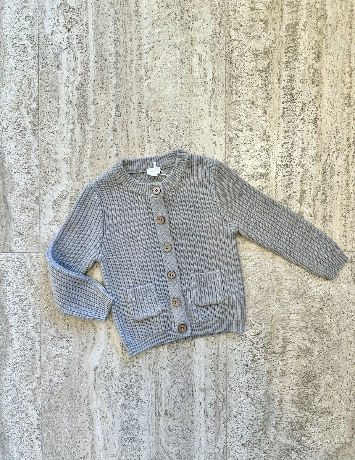 Rib Cardigan - Marle Smoke - 3Y