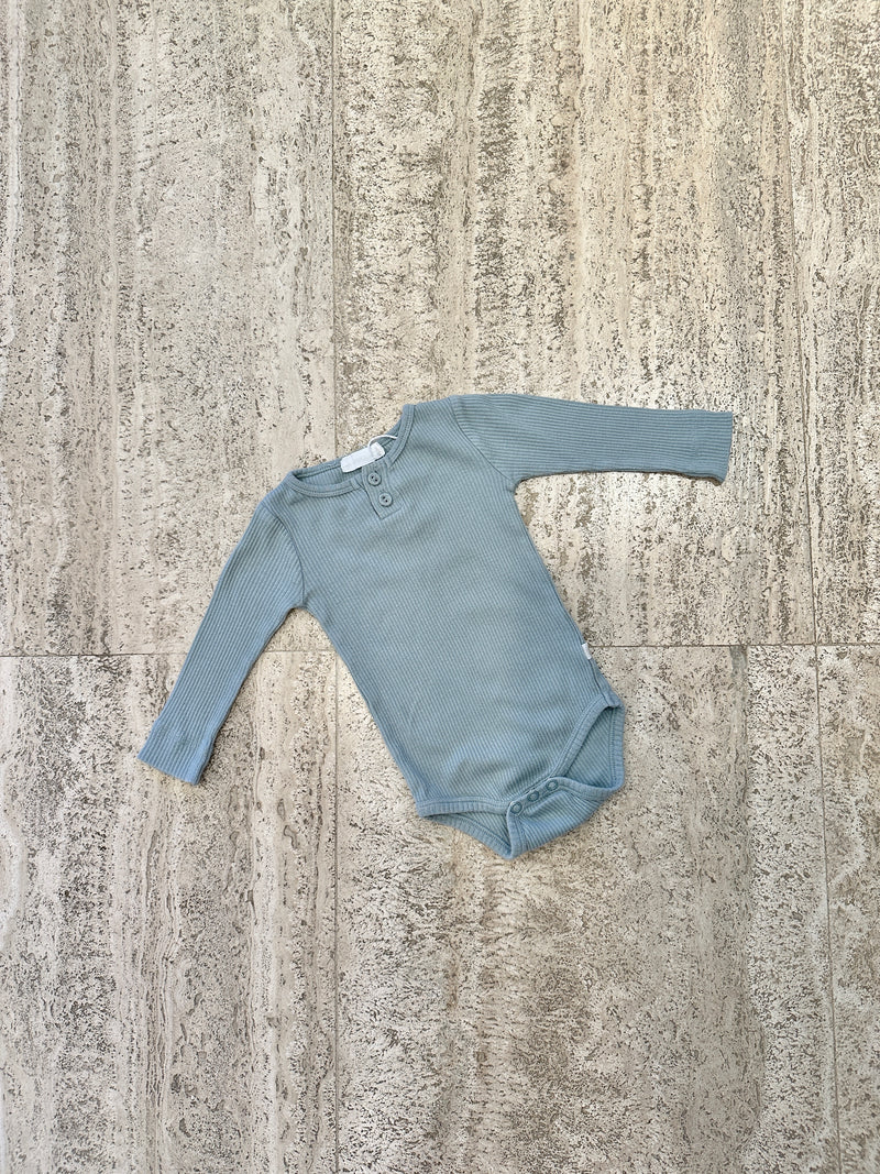 Essential Long Sleeve Bodysuit - Blue - 6-12m - Child Boutique