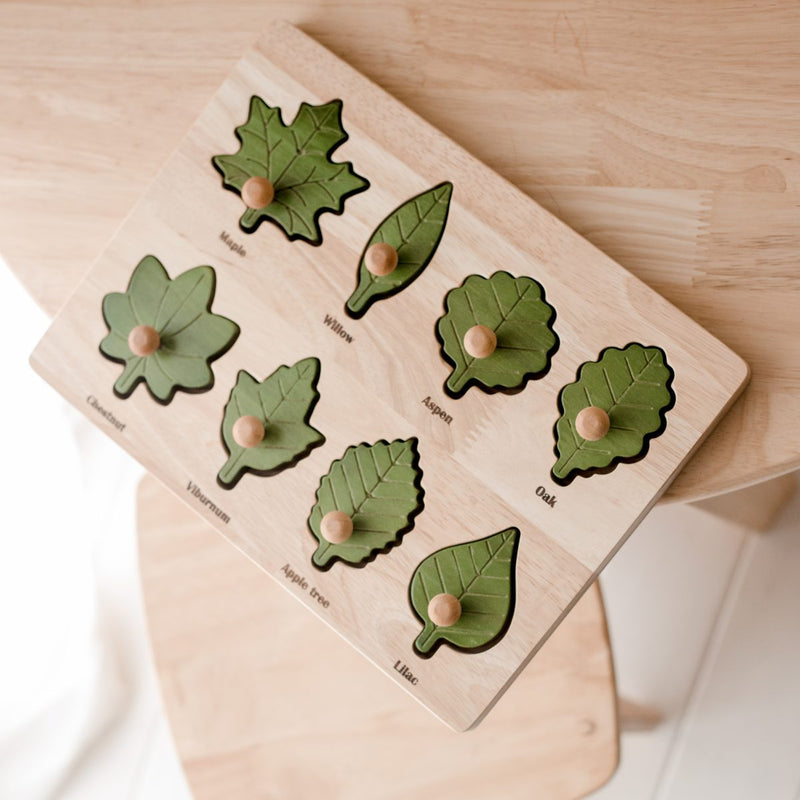 Montessori Leaf Wooden Puzzle - Child Boutique