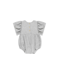 Kalea Romper - Blue Micro Stripe