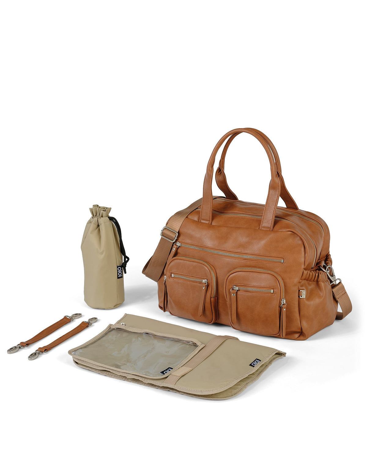 Carry All Nappy Bag - Vegan Leather Tan