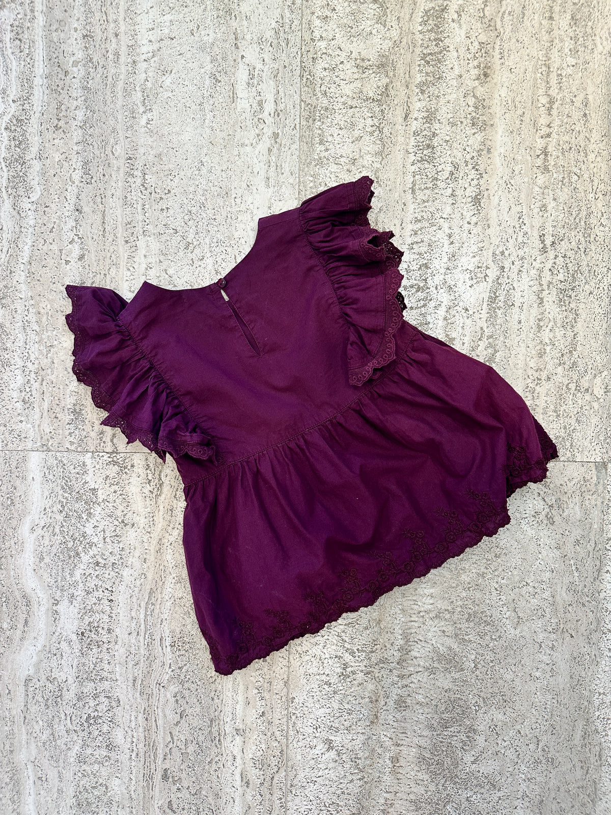 Frill Blouse - Fig - 5Y - Child Boutique
