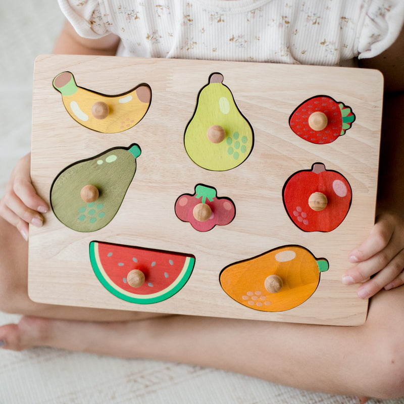 Fruit Knob Wooden Puzzle - Child Boutique