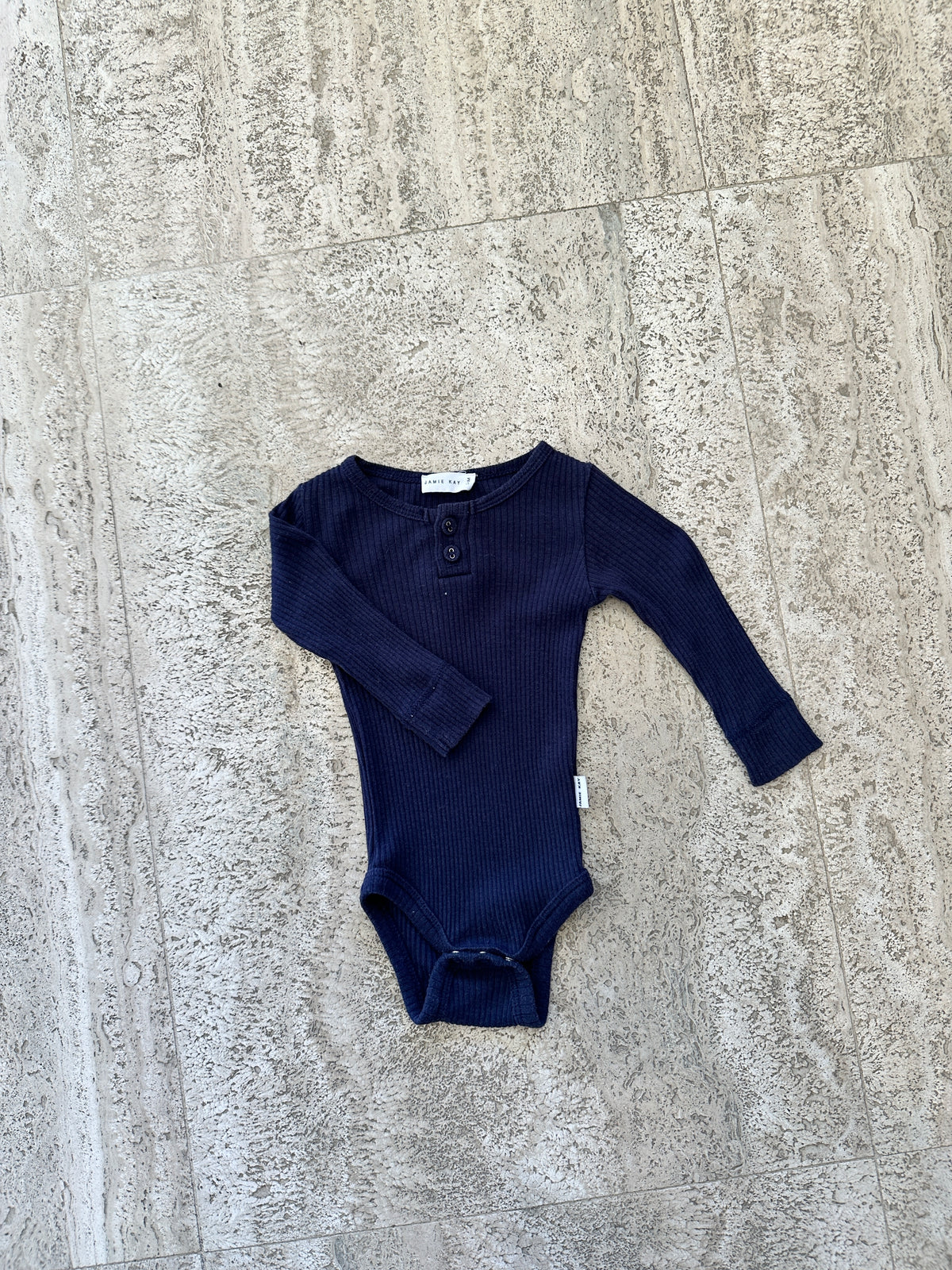 Essential Long Sleeve Bodysuit - Navy - 0-3m