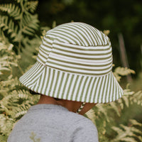 Classic Bucket Sun Hat - Khaki Stripe