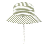 Classic Bucket Sun Hat - Khaki Stripe