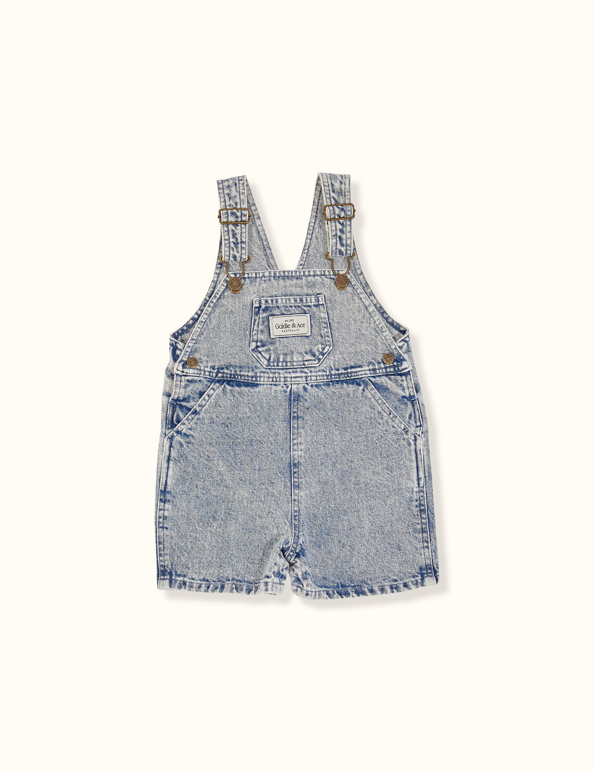 Burton Vintage Washed Denim Overalls - Light Denim