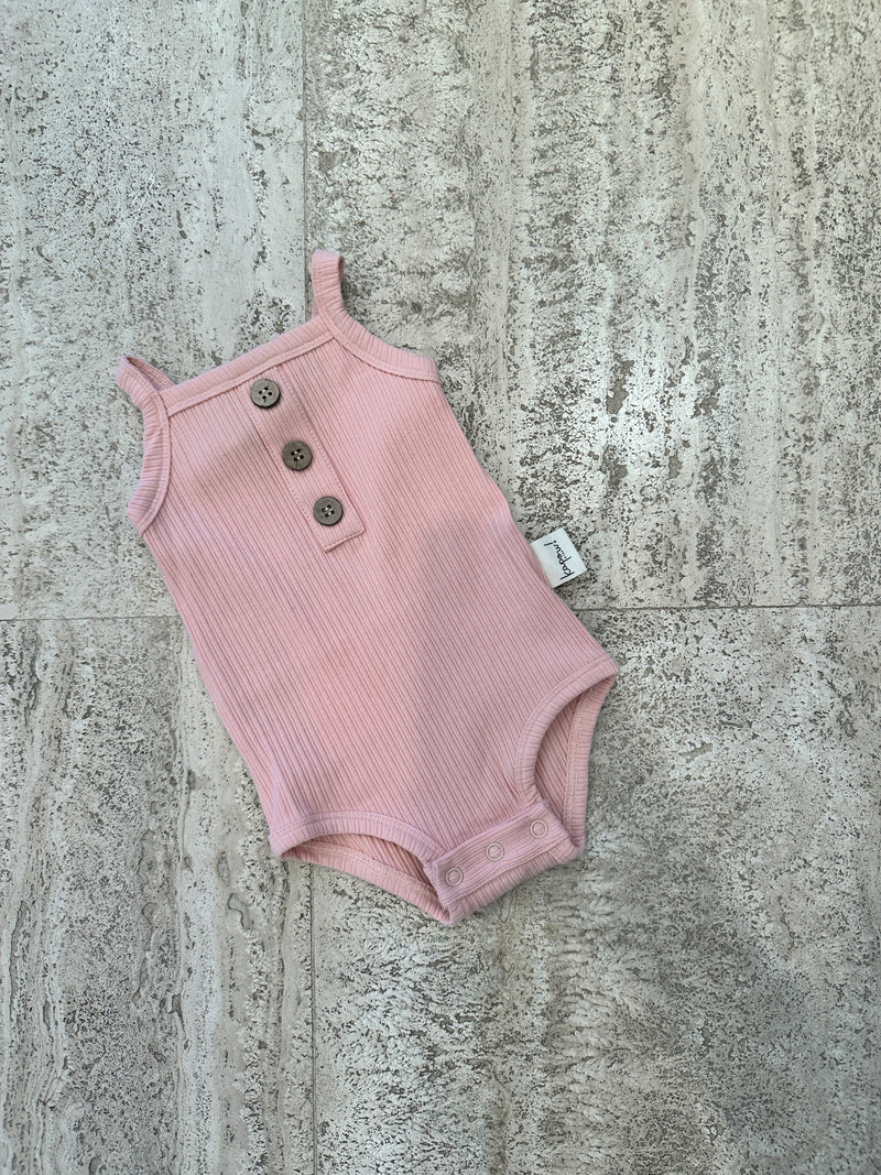 Pink Singlet Bodysuit - 3-6m
