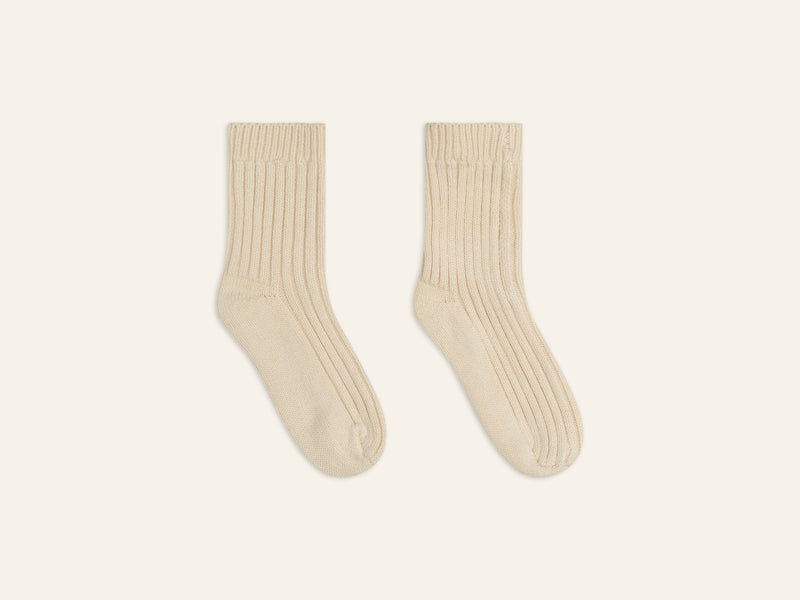Knit Socks - Biscuit - Child Boutique