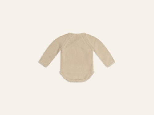 Poet Knit Romper - Biscuit - Child Boutique