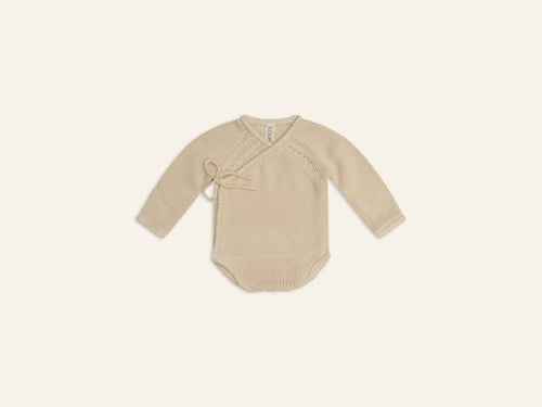 Poet Knit Romper - Biscuit - Child Boutique