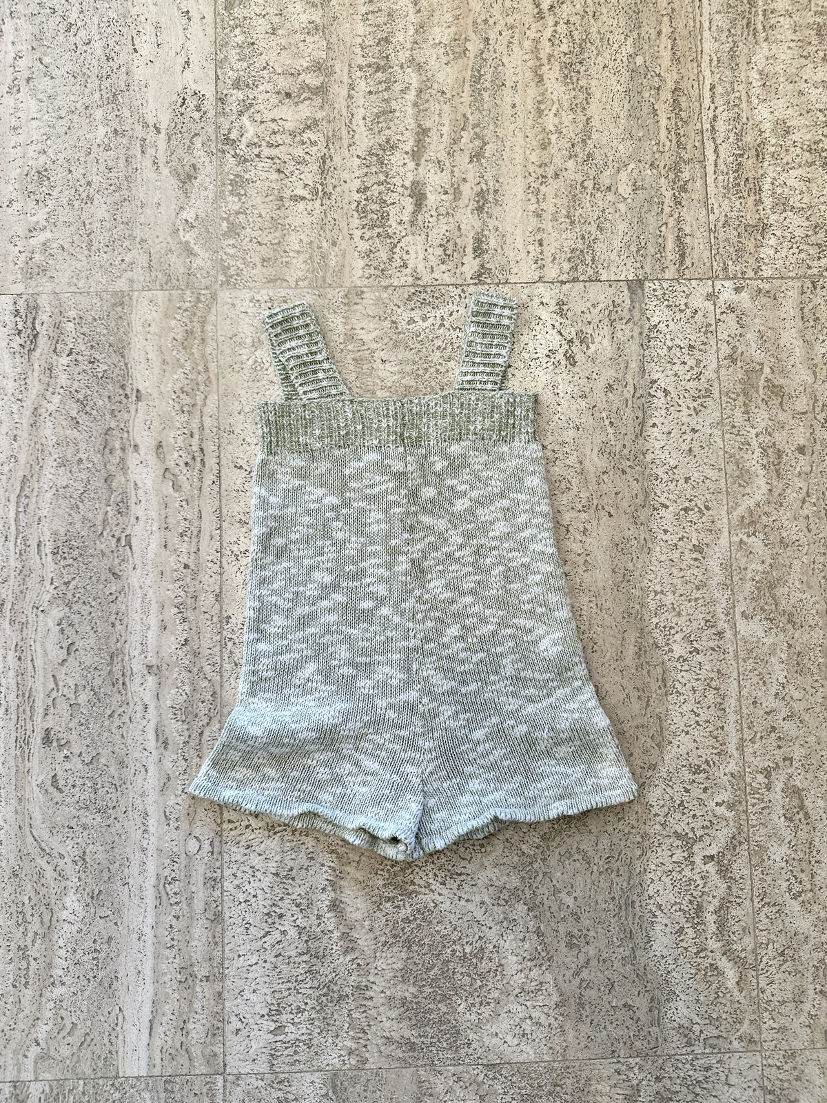 Green Knit Playsuit - 2Y