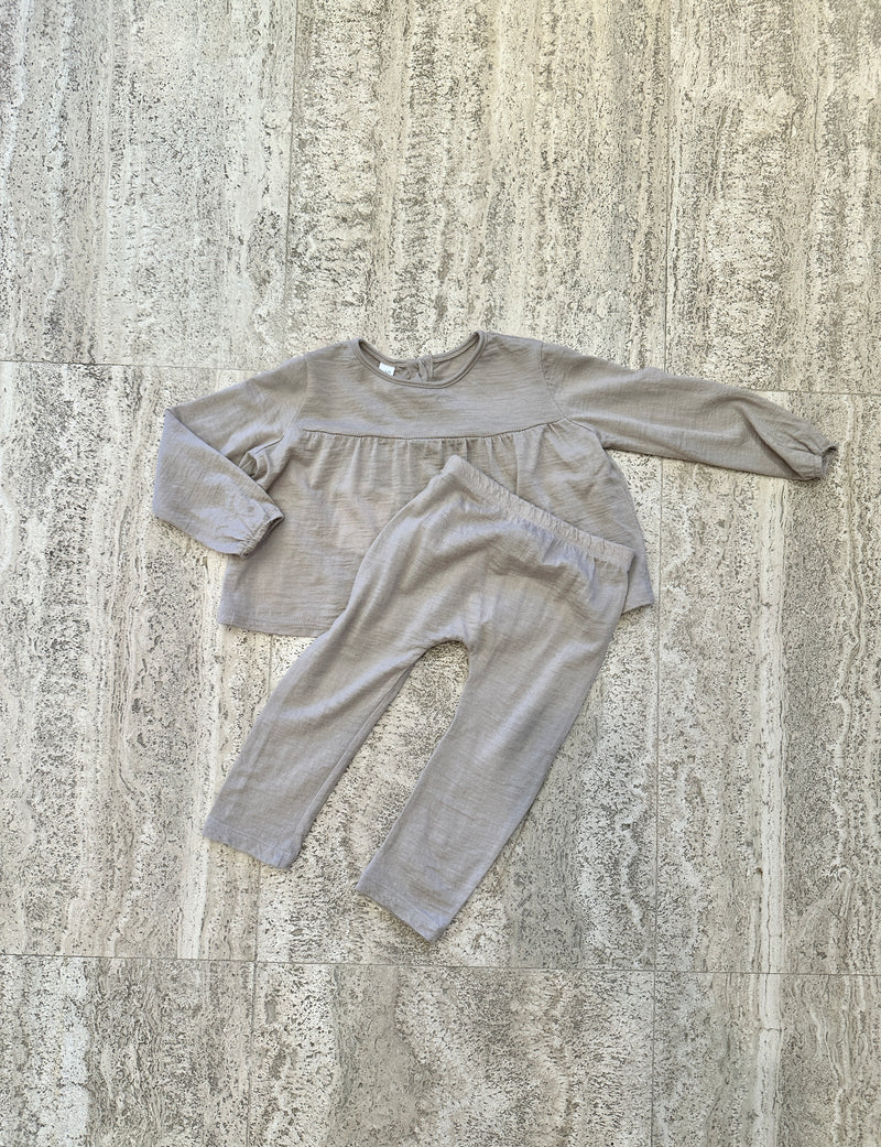Merino Wool Peplum Top & Pants Set - 2/3Y - Child Boutique