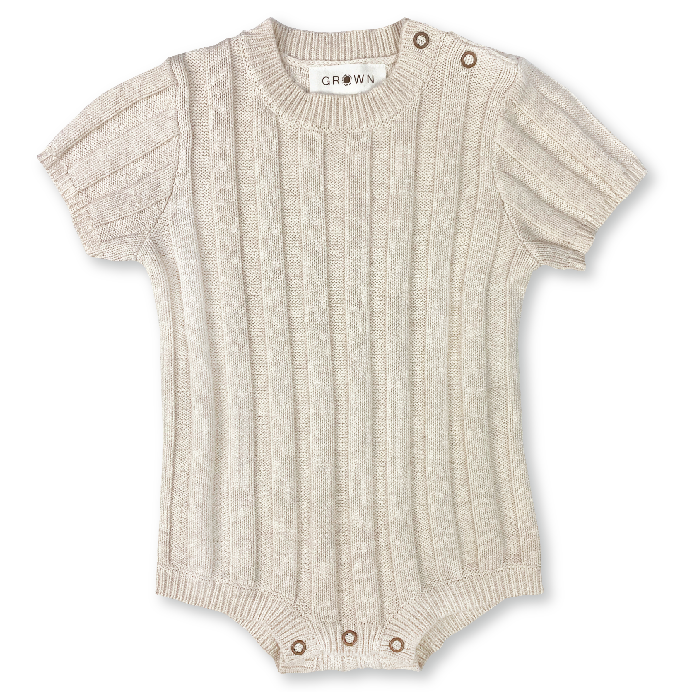 Wide Rib Tee Bodysuit - Coconut