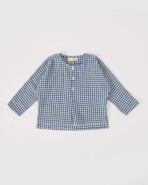 Kya Lightweight Shirt  - Blue Check - Child Boutique