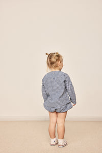 Kya Lightweight Bloomers - Blue Check - Child Boutique