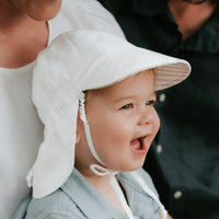 Baby Reversible Flap Sun Hat - Finley/Blanc