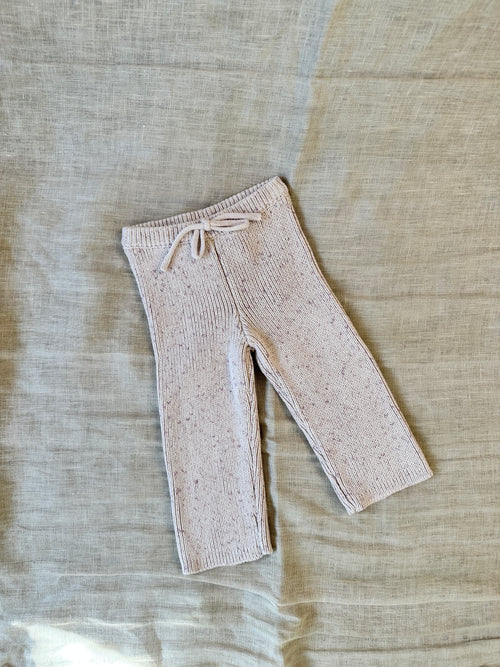 Lilac Fleck Knit Pants - 3-6m - Child Boutique