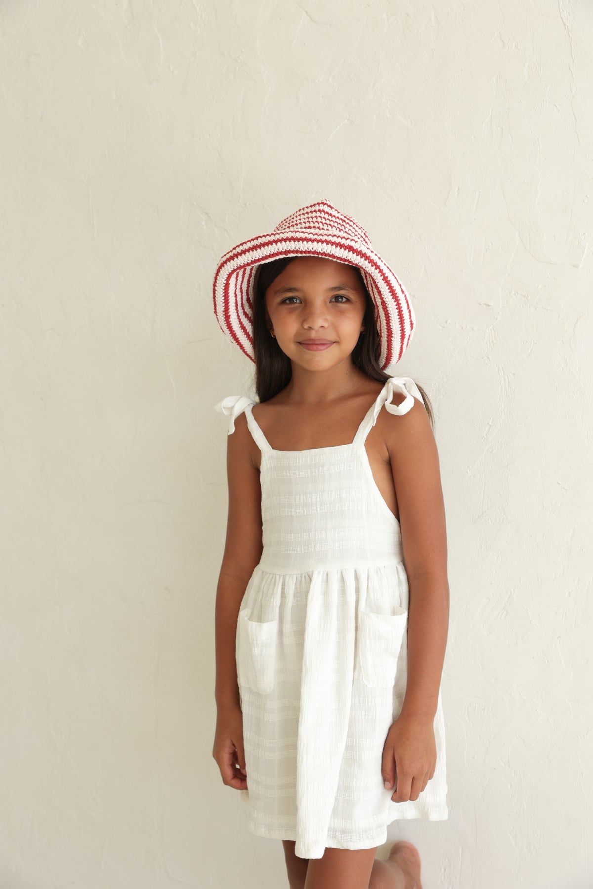 Crochet Hat - Chilli Stripe - Child Boutique