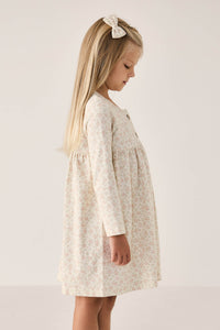 Organic Cotton Poppy Dress - Rosalie Floral Mauve - Child Boutique