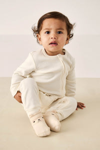 Pima Cotton Frankie Zip Onepiece - Cloud - Child Boutique
