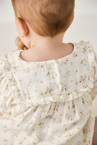 Organic Cotton Muslin Frances Playsuit - Nina Watercolour Floral - Child Boutique