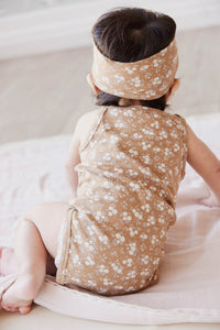Organic Cotton Bridget Singlet Bodysuit - Rosalie Field Caramel - Child Boutique