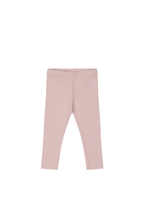 Organic Cotton Modal Elastane Legging - Powder Pink - Child Boutique