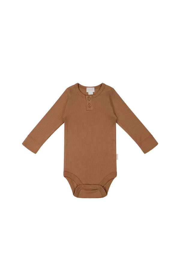 Organic Cotton Modal Long Sleeve Bodysuit - Baker - Child Boutique