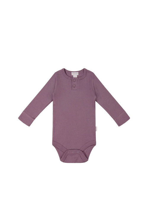 Organic Cotton Modal Long Sleeve Bodysuit - Della - Child Boutique