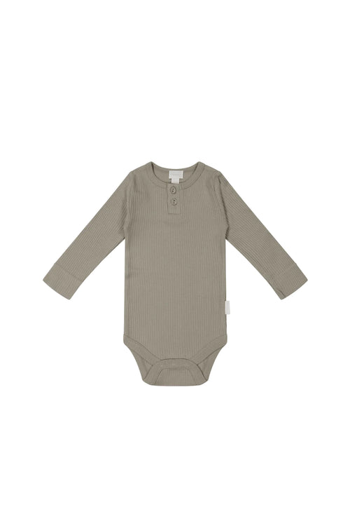 Organic Cotton Modal Long Sleeve Bodysuit - Twig - Child Boutique