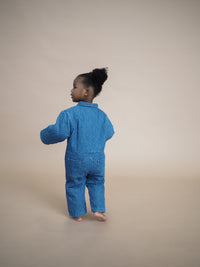 Quilted Hemp Denim Boiler Suit - Denim - Child Boutique