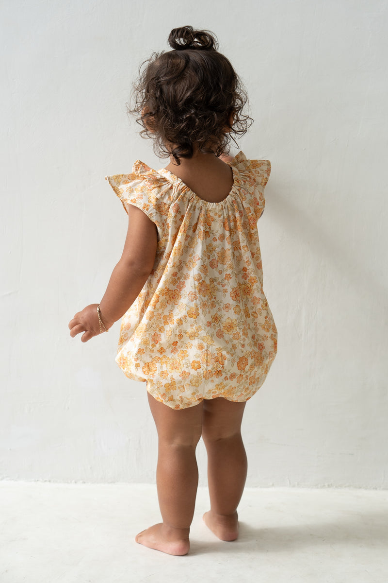 Opie Romper - Buttercup Print