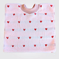 Full Coverage Toweling Bib - Pink Hearts - Child Boutique
