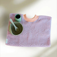 Full Coverage Toweling Bib - Lilac Arches - Child Boutique