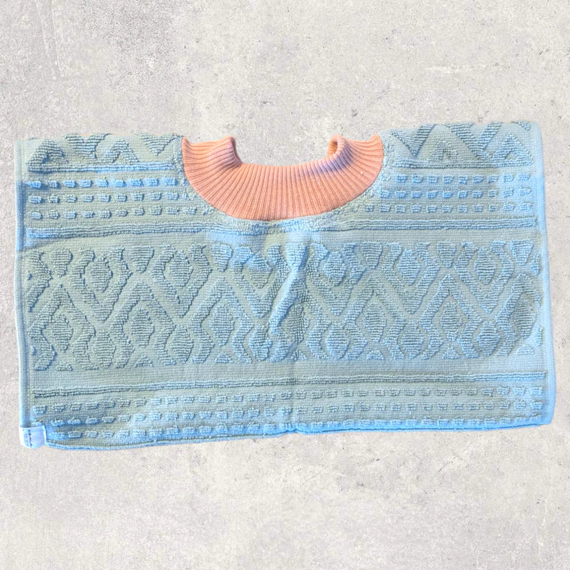 Full Coverage Toweling Bib - Dusty Blue - Child Boutique
