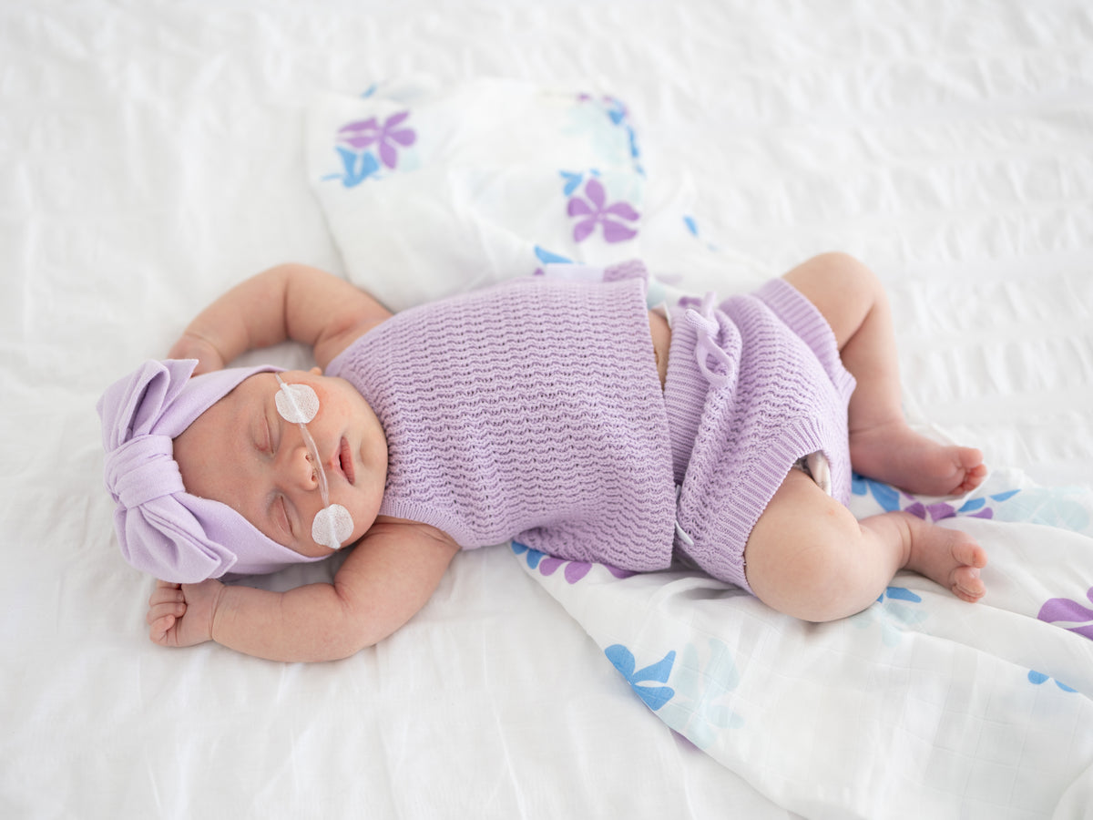 Ziggy Lou | Baby & Children's Clothing | Violet Knit Boomers| Baby Boutique