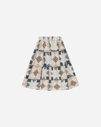 Tiered Midi Skirt - Patchwork