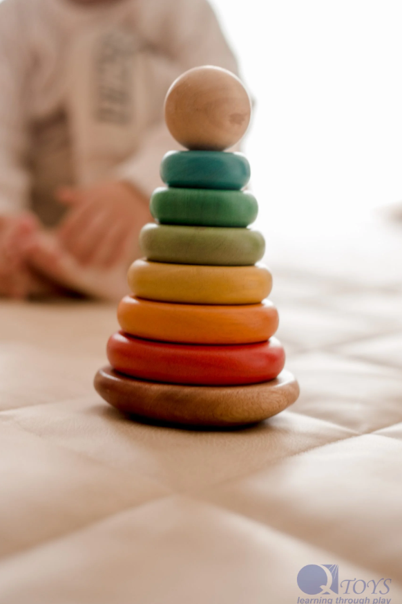 Bouncing Wooden Stacking Ring - Child Boutique