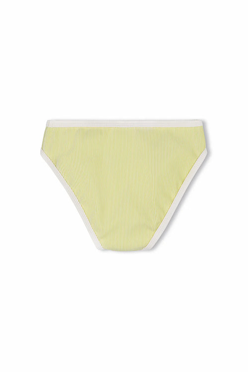 Mini Stripe Rib Bikini Bottom - Citrus