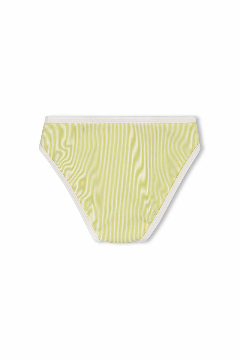 Mini Stripe Rib Bikini Bottom - Citrus