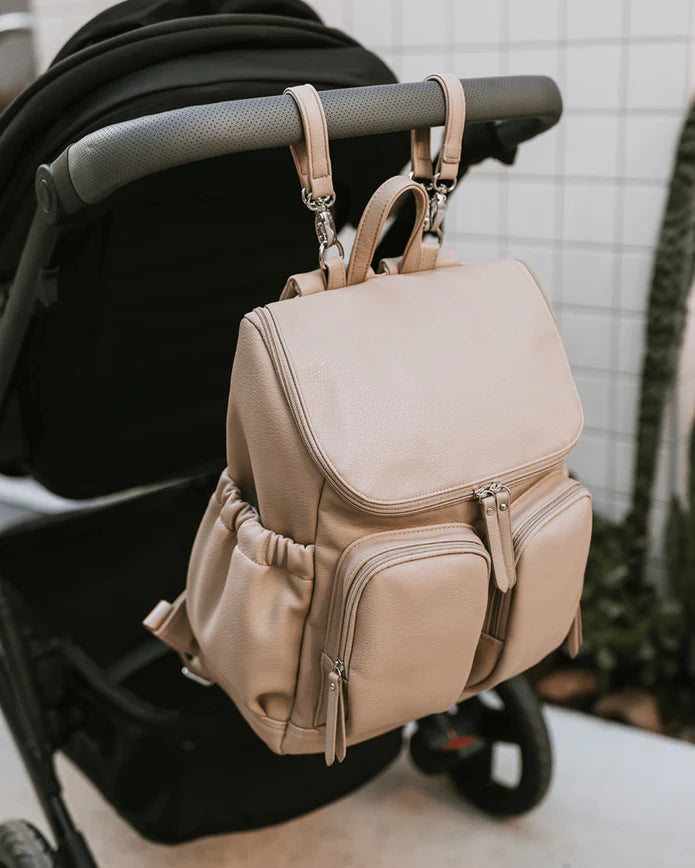 Signature Nappy Backpack - Oat Dimple Faux Leather - Child Boutique
