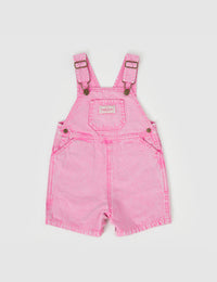 Burton Vintage Washed Denim Overalls - Bubblegum