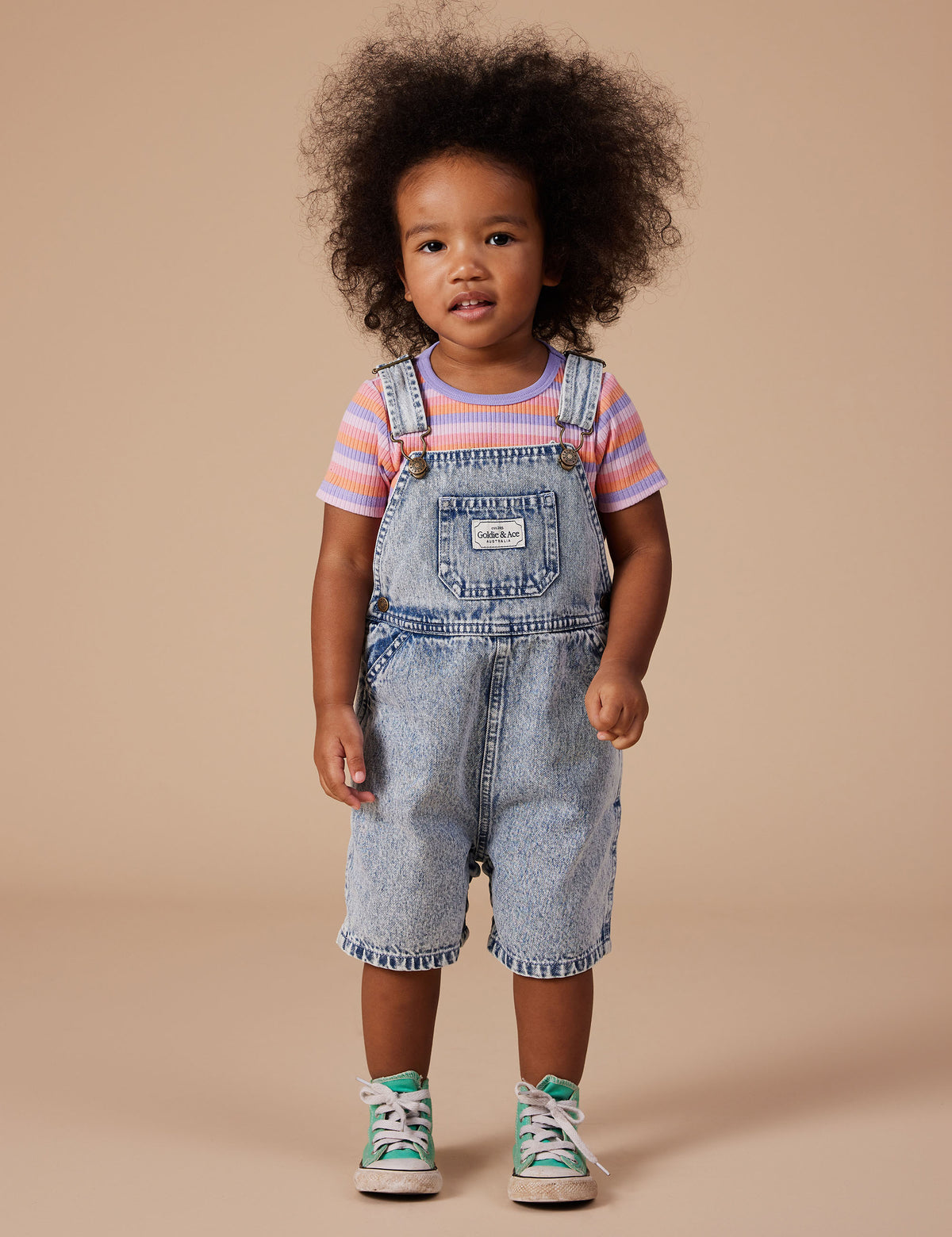 Burton Vintage Washed Denim Overalls - Light Denim