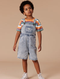 Burton Vintage Washed Denim Overalls - Light Denim